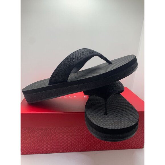 Kelly & Katie Womens Black Flip Flops Sandals Size 8 - Picture 6 of 8